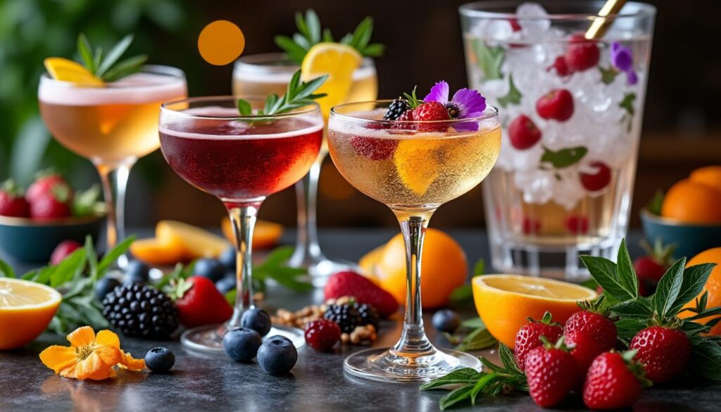 découvrez des recettes originales de cocktails au champagne pour éblouir vos invités avec des saveurs uniques et festives.