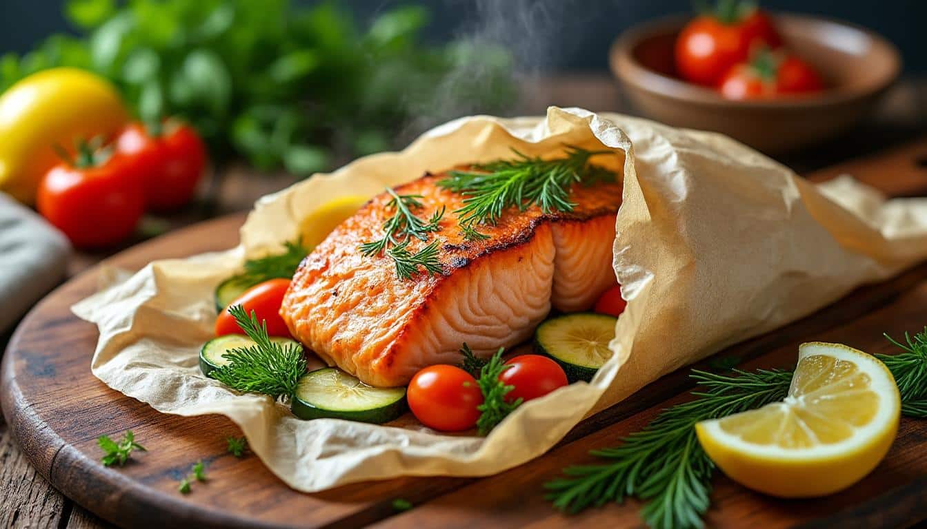 découvrez notre recette facile de saumon en papillote au four, idéale pour un repas sain et savoureux en toute simplicité.