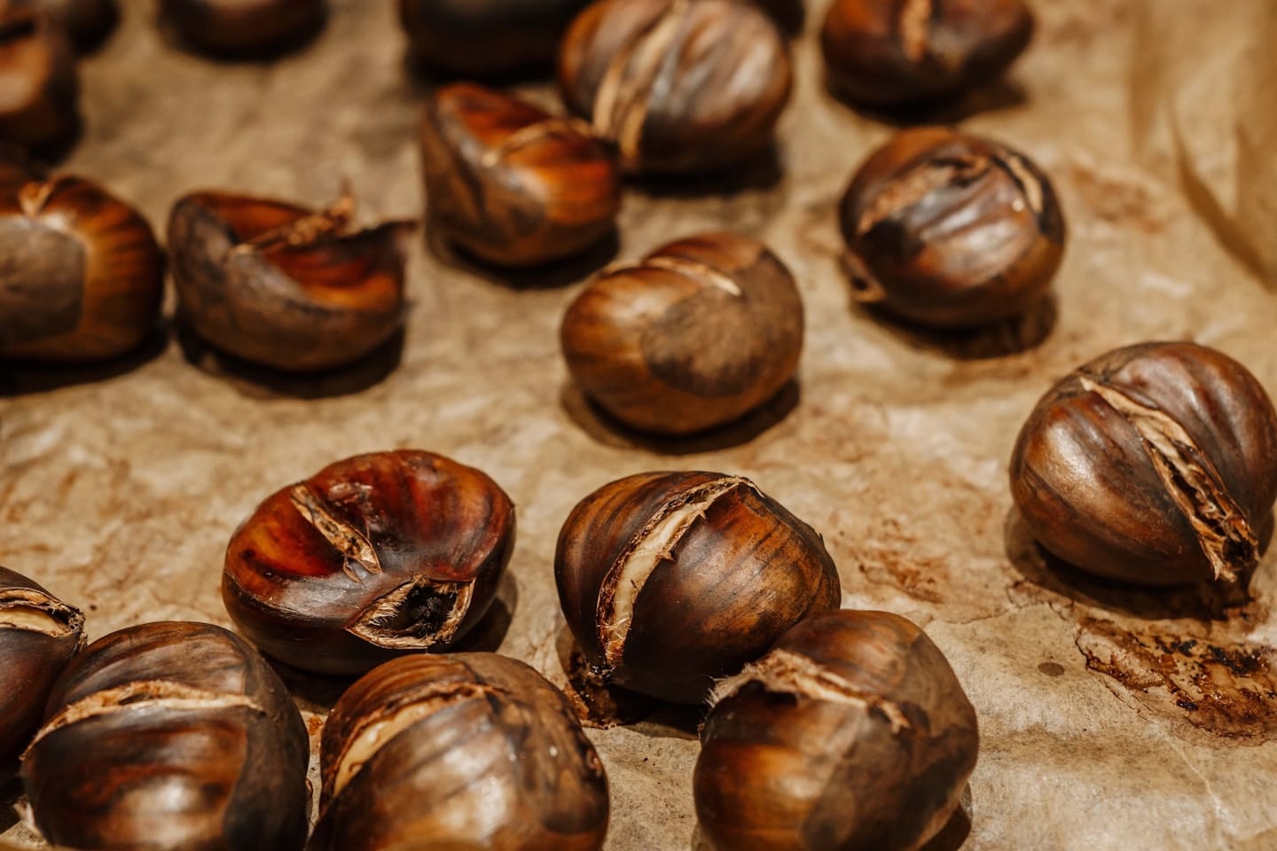 a bunch of nuts that are sitting on a table