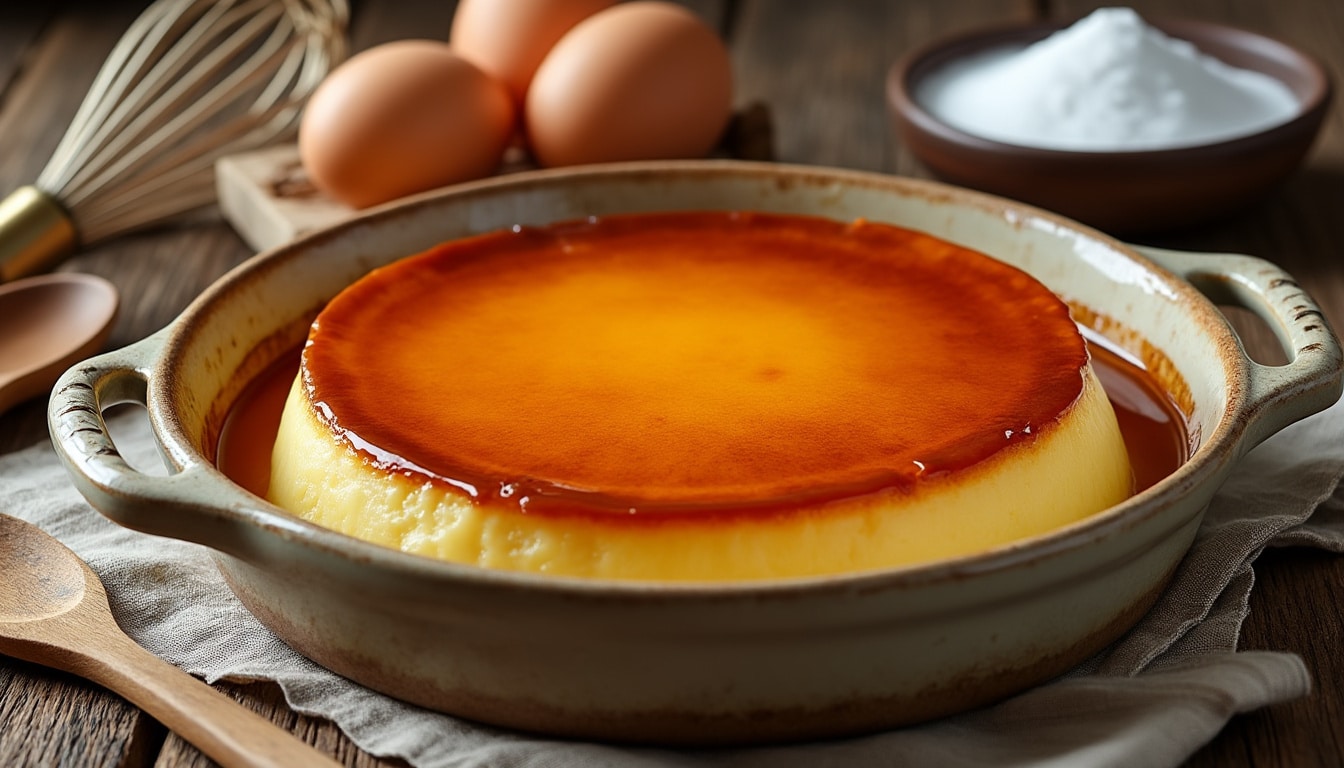 découvrez la recette traditionnelle du flan aux œufs à l’ancienne au four, une douceur simple et savoureuse qui ravira les gourmands à chaque bouchée.