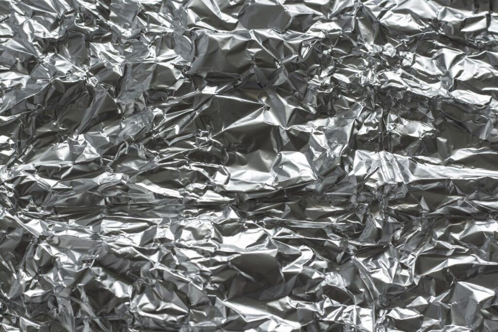 Crumpled aluminum foil texture