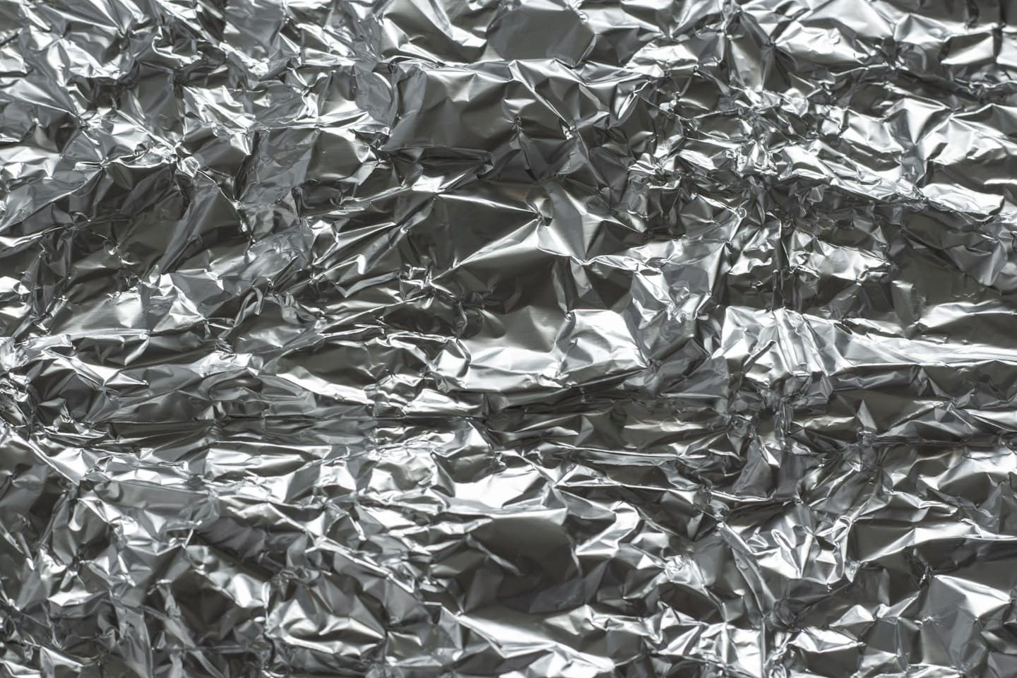 Crumpled aluminum foil texture