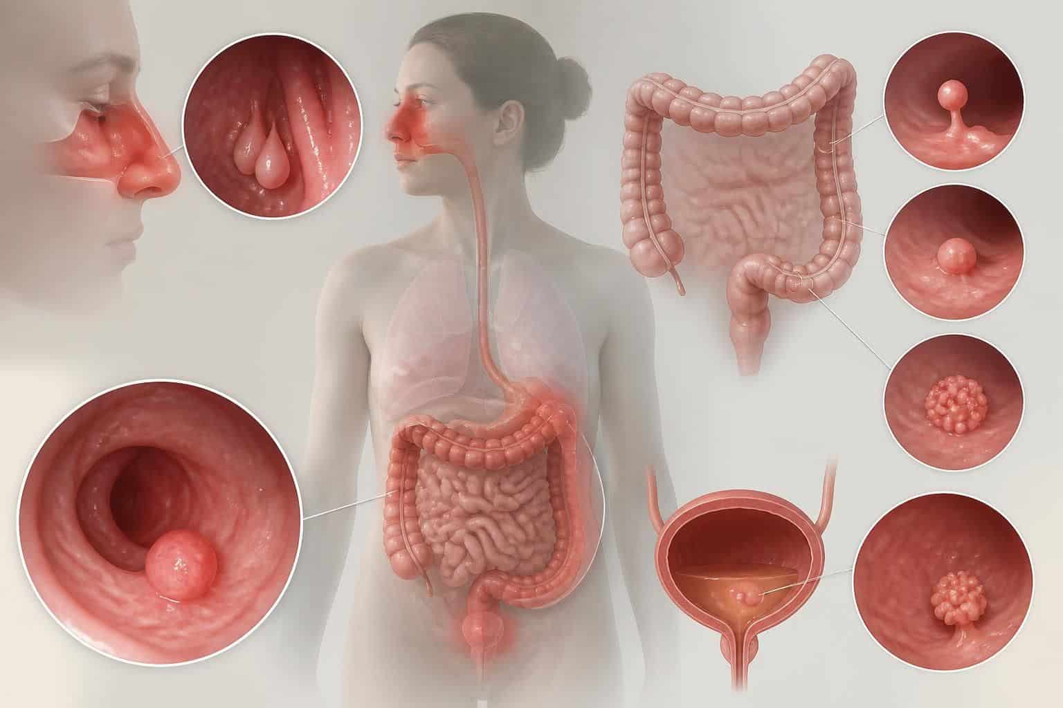 découvrez les symptômes de la polypose et apprenez à reconnaître les signes spécifiques selon les différents types de polypes pour une meilleure prévention et prise en charge.