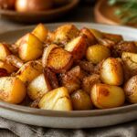 découvrez notre recette simple et savoureuse de pomme de terre aux oignons au four, parfaite pour un repas réconfortant et facile à préparer.