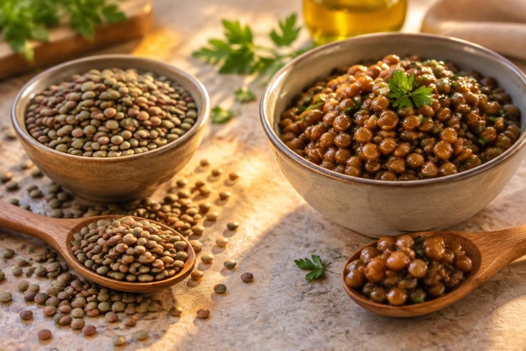 combien de calories dans les lentilles crues ou cuites ? découvrez leur apport énergétique pour 100 g et apprenez à mieux équilibrer vos repas.
